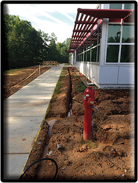 Commercial landscpaing installation before image 2
